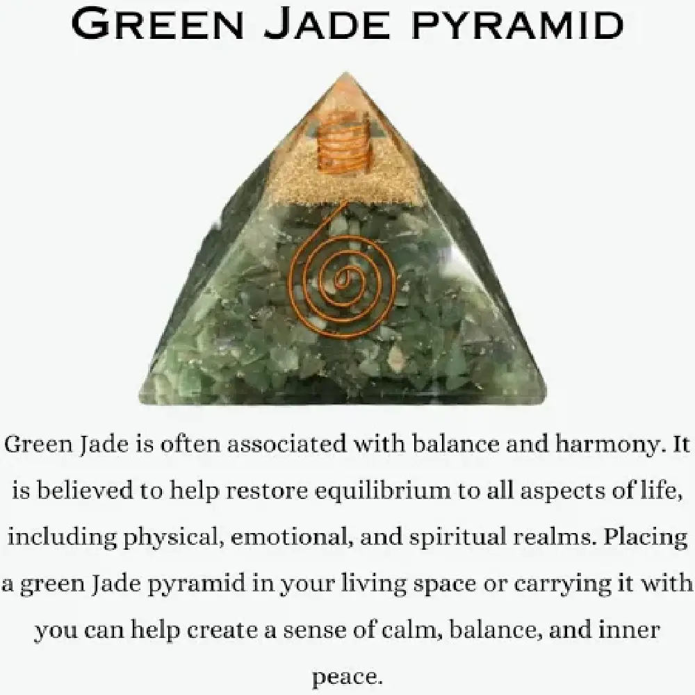 Green Jade Crystal Pyramid For Prosperity & Abundance - Image 2