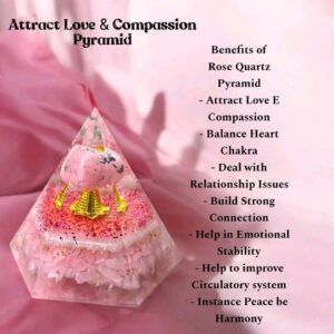 Rose Quartz Nubian Pyramid for Attracting Love & Romance