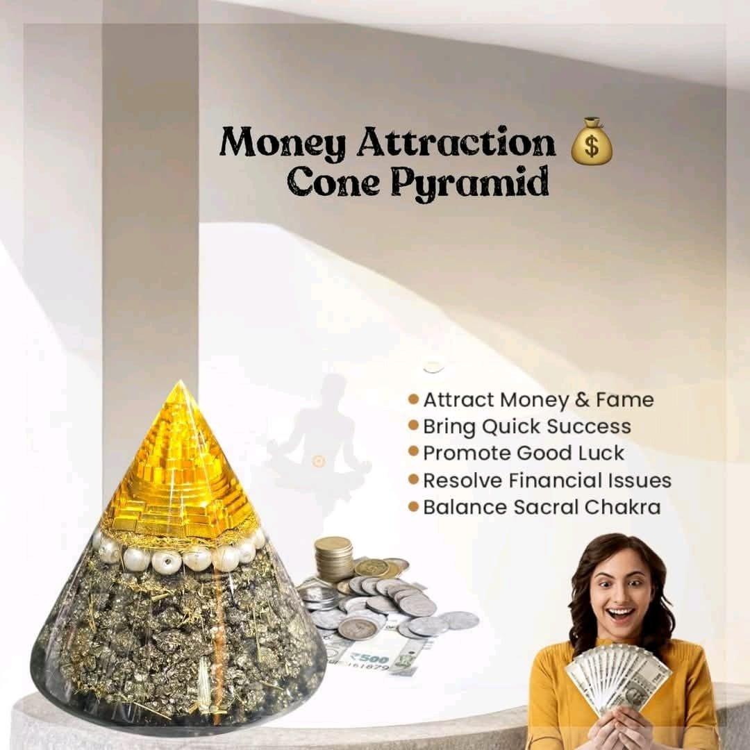 Dhan Yog & Vastu Money Attraction with Sri Yantra Crystal Cone Pyramid - Image 3