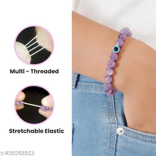 Amethyst Evil Eye Bracelet - Image 4