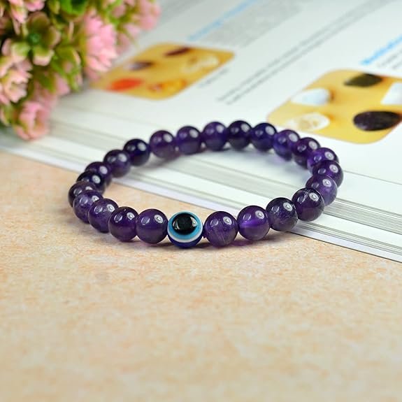Amethyst Evil Eye Bracelet - Image 6