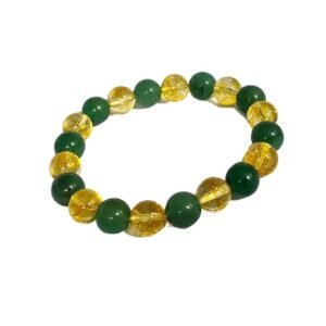 Green Aventurine and Citrine For Wealth & Success Magnet Bracelet