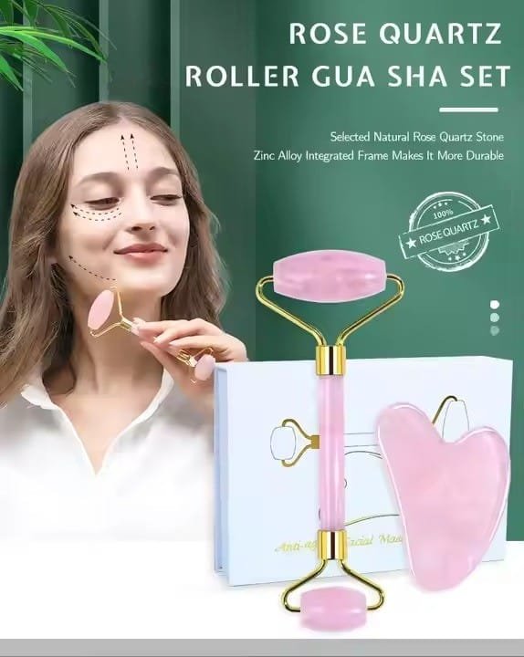 Rose Quartz Roller & Gua Sha Set - Image 11
