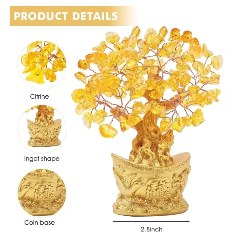 Feng Shui Citrine Crystal Tree For Wealth, Abundance and Positive Energy - Image 2