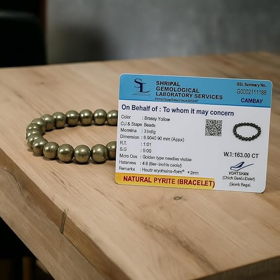 Golden Pyrite Cube Bracelet for Money Attraction & Prosperity - Image 4