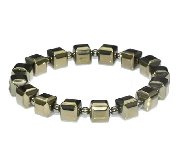 Golden Pyrite Cube Bracelet for Money Attraction & Prosperity - Image 5